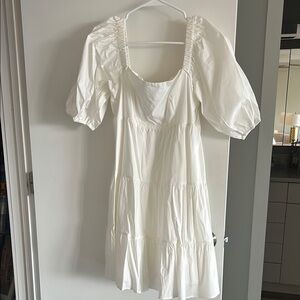 Wayf White Puff Sleeve Sundress